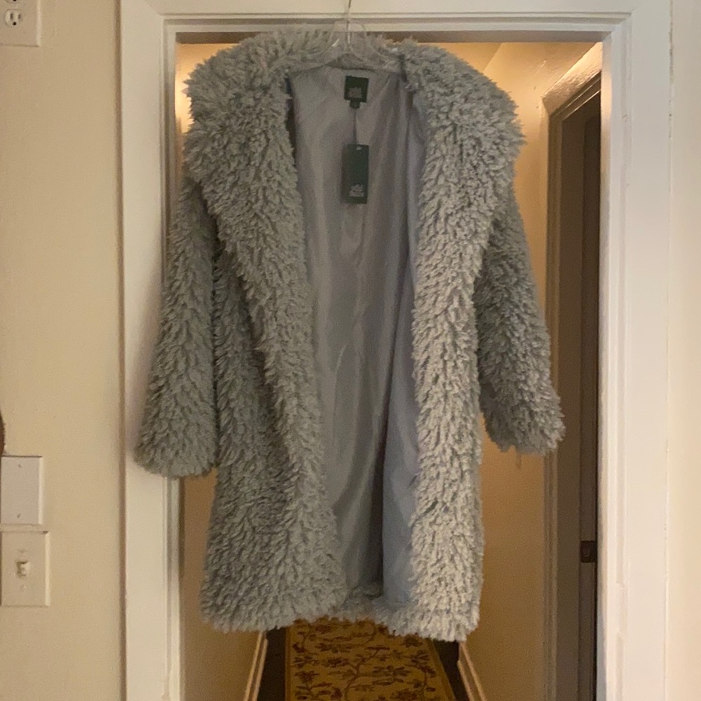 Blue Wild Fable fluffy coat